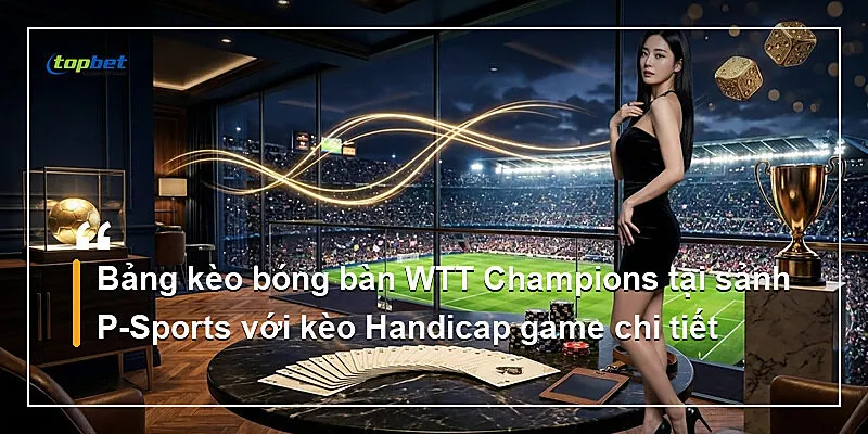 Bảng kèo bóng bàn WTT Champions tại sảnh P-Sports với kèo Handicap game chi tiết