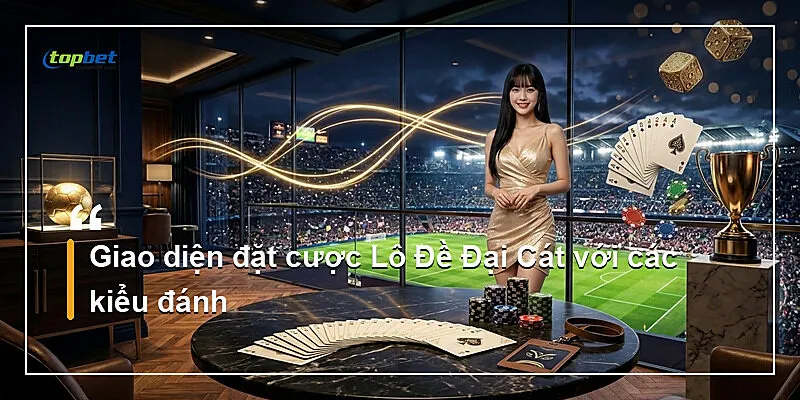 Giao diện đặt cược Lô Đề Đại Cát với các kiểu đánh
