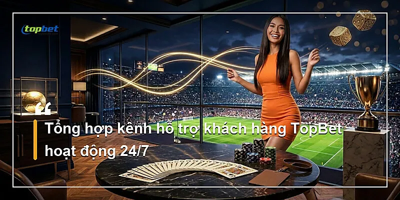 Liên Hệ TopBet — Hỗ Trợ 24/7 1 Tổng hợp kênh hỗ trợ khách hàng TopBet hoạt động 24/7