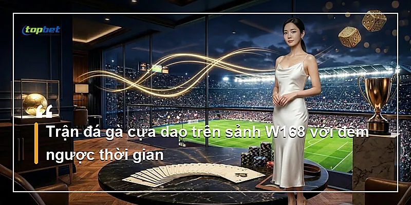 Trận đá gà cựa dao trên sảnh W168 với đếm ngược thời gian