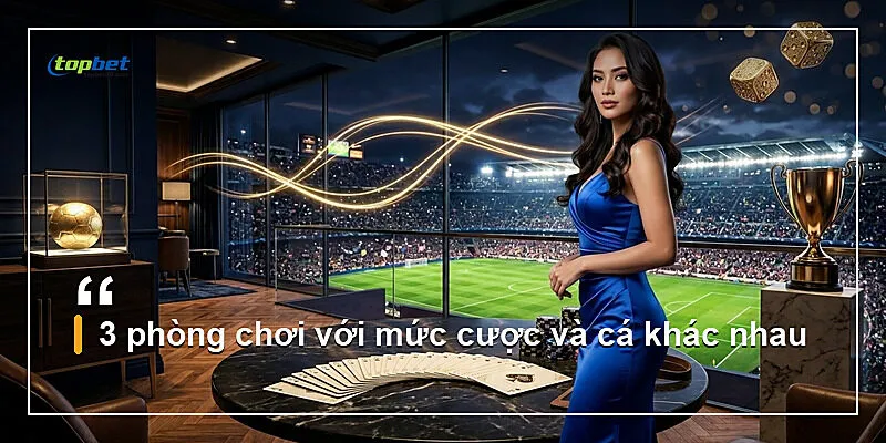 3 phòng chơi với mức cược và cá khác nhau