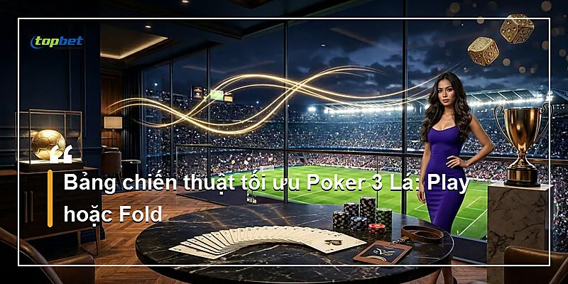 Bảng chiến thuật tối ưu Poker 3 Lá: Play hoặc Fold