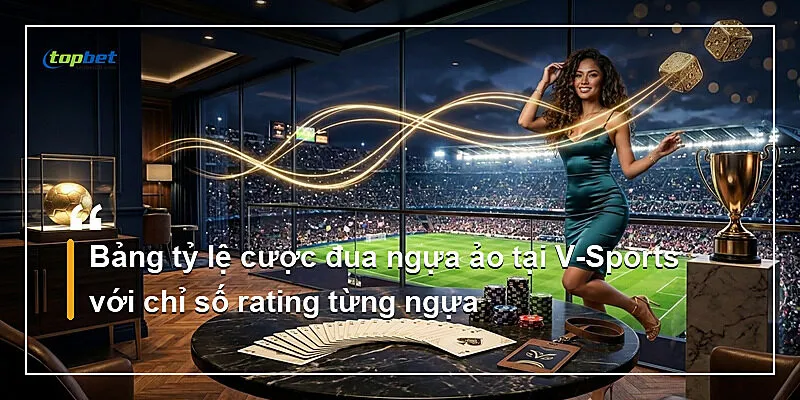 Bảng tỷ lệ cược đua ngựa ảo tại V-Sports với chỉ số rating từng ngựa