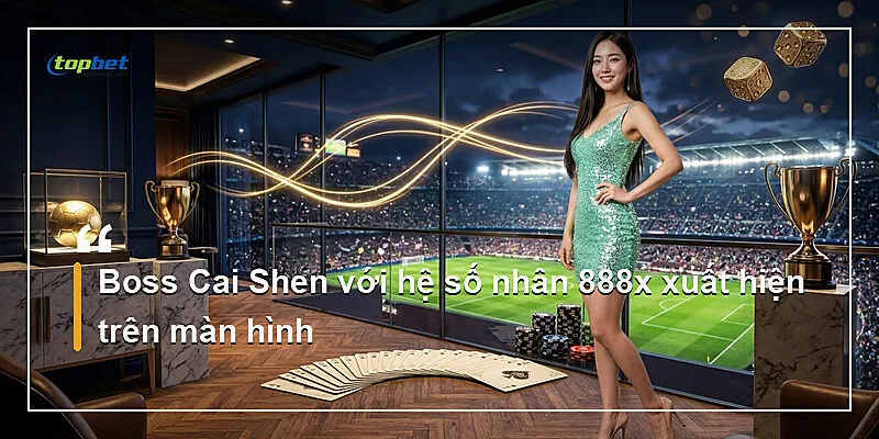 Boss Cai Shen với hệ số nhân 888x xuất hiện trên màn hình