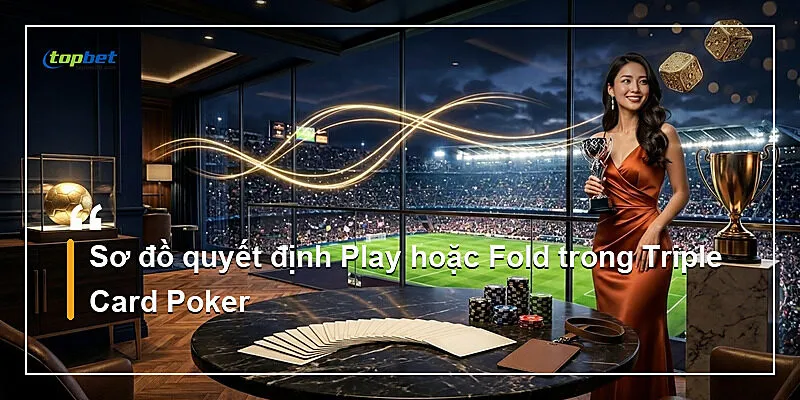 Sơ đồ quyết định Play hoặc Fold trong Triple Card Poker