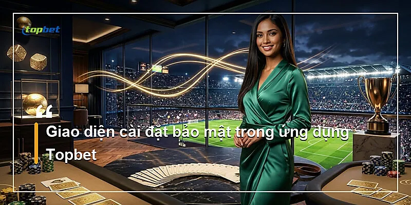Giao diện cài đặt bảo mật trong ứng dụng Topbet