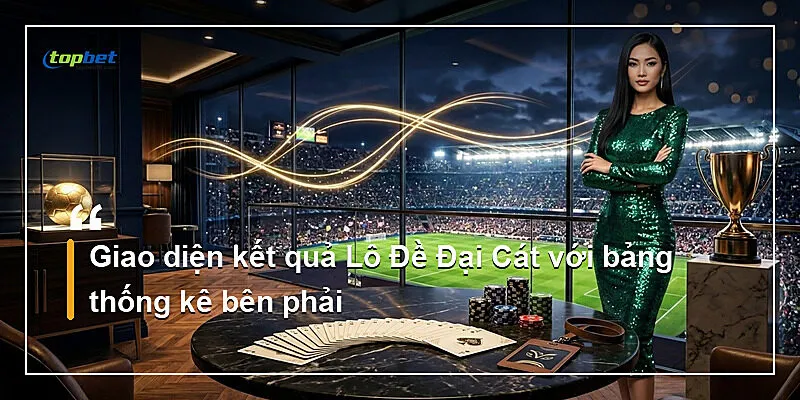 Giao diện kết quả Lô Đề Đại Cát với bảng thống kê bên phải